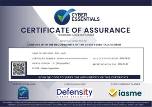 Cyber Essentials Certificate