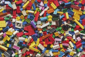 mixed lego bricks