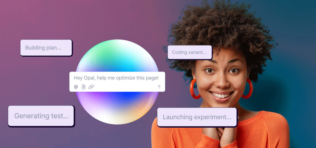 an excited woman using optimizely opal ai agents