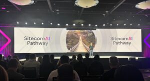 Sitecore AI presented on stage at Symposium